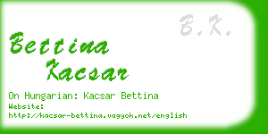 bettina kacsar business card